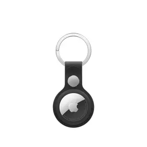 Кожаный брелок для ключей Apple AirTag FineWoven черного цвета