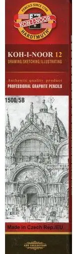 Koh-I-Noor 1500 Grafīta zīmulis 5B Dzeltena