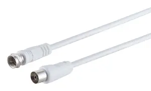 S CONN maximum connectivity 80074-32 Coaxial Cable 3.75 m F-type White