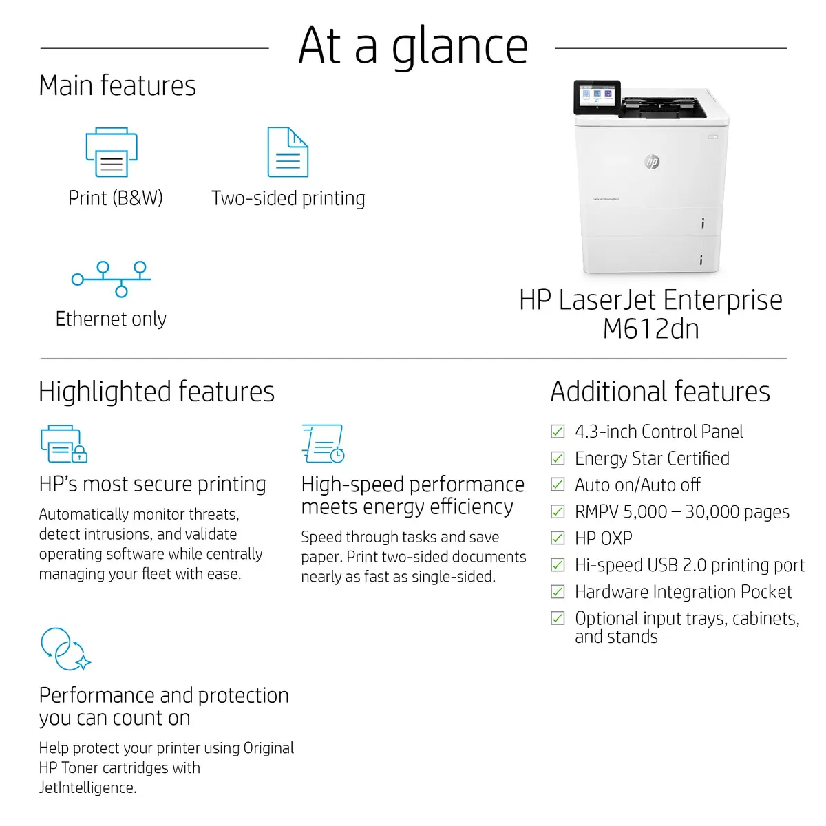 Лазерный принтер HP LaserJet Enterprise M612dn Photo 8