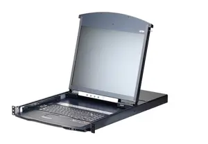 ATEN KL1116VN 16 pieslēgvietu 19 collu LCD KVM slēdzis ar DVI-D un VGA video portiem un USB atbalstu