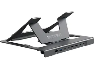 Sandberg USB-C 8in1 Laptop Stand Dock Grey Aluminium with USB 3.2 Gen 2 RJ-45 and 100W Power Delivery