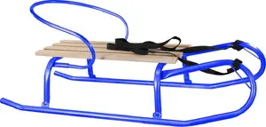 Victoria Sport Metal Sleds with Backrest Blue