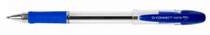 Q-Connect Delta KF00376 Ballpoint Pen Blue Plastic Housing 0.7mm 12-Pack