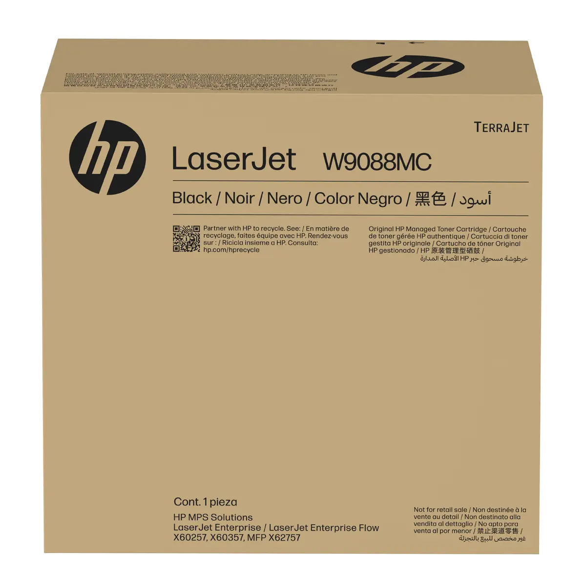 HP W9088MC melnā managed LaserJet tonera kasetne Photo 2
