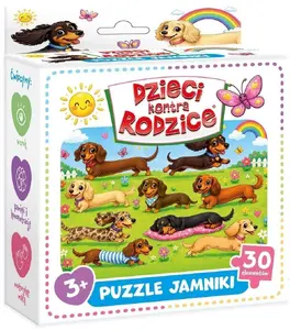 Kangur Dzieci kontra Rodzice Puzzle Jamniki EDUKAMP Educational Jigsaw Puzzle