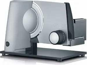 Graef S 32000 Электрический ломтерезка мощностью 170 Вт из нержавеющей стали и алюминия с максимальной толщиной нарезки 2 см