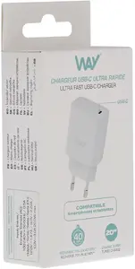 Сетевое зарядное устройство TNB USB-C 20W Power Delivery Быстрая зарядка для телефона Wav Wchpd20w2