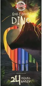 Koh I Nor Kredki 24 kolorĂłw Dino