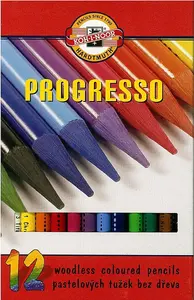 Koh I Nor Kredki 12 kolorĂłw bezdrzewne Progresso