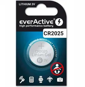 everActive CR2025 CR20255BL Litija vienreizējās lietošanas sadzīves baterija 5 gab. blisteris