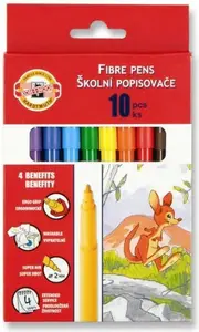 Koh I Nor 10 krāsu flomasteru komplekts zīmēšanai un krāsošanai