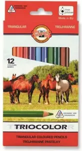 Koh I Nor Kredki Triocolor 12 kolorĂłw