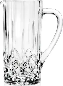 RCR Pitcher Opera 1.2 L crystal glass beverage server for water, juice, and cocktails with handle and spout