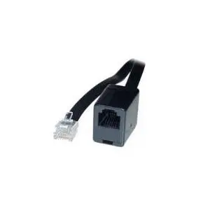 S-Conn 70226-8/4 Telefona kabelis RJ45 uz RJ45 vīrietis uz sieviete apaļš 6 m melns