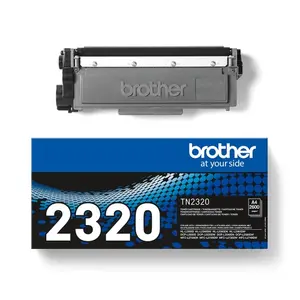 Oriģināls melns lāzera tonera kasetne Brother TN-2320 ar 2600 lappušu resursetu