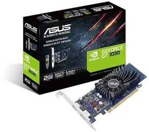 Asus GT1030-2G-BRK Graphics Card with NVIDIA GeForce GT 1030, 2 GB GDDR5 Memory, 1266 MHz Processor Frequency, PCI Express 3.0, and Active Cooling
