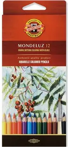 Koh I Noor Mondeluz akvareļu zīmuļi 12 krāsas