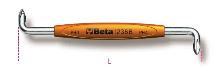 Beta Tools 1238B/1-2 Divpusējs leņķa Philips