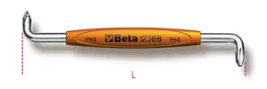 Beta Tools 1238B/1-2 Double-End Offset Phillips Screwdriver PH3-PH4 200 mm