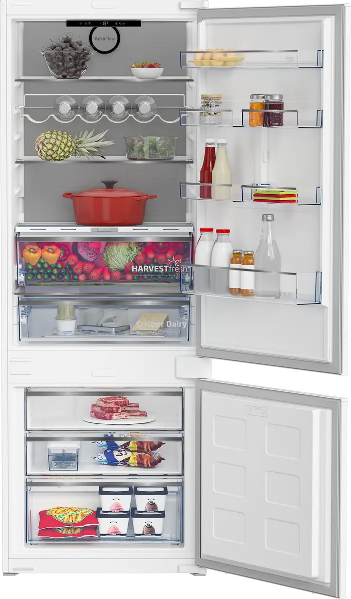 Beko BCNE400E50SHN Iebūvējamais ledusskapis-saldētava Balts 370