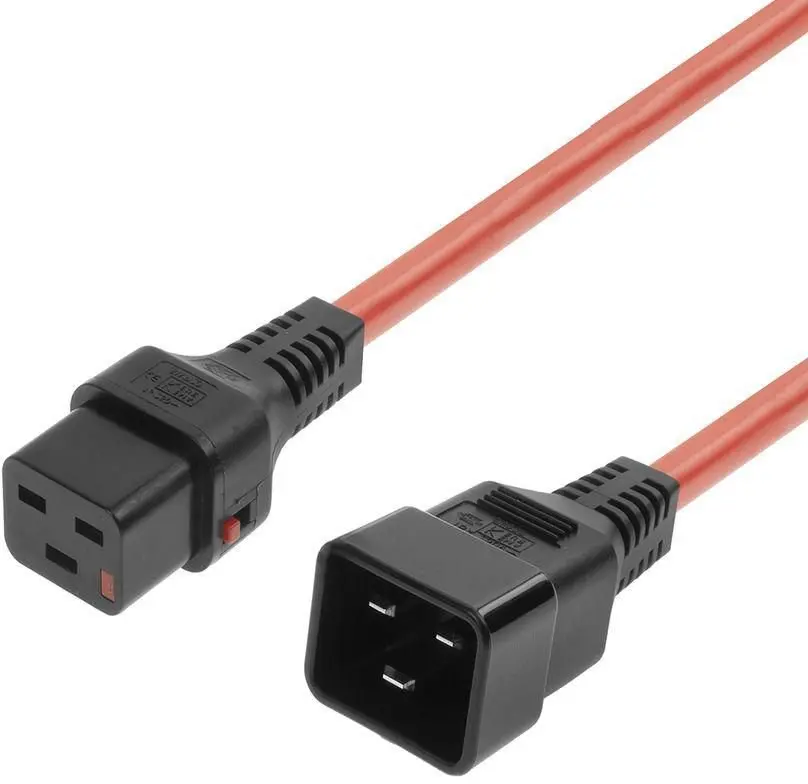 MicroConnect Power Cord C19 to C20 3m MC-C19C20LOCK-3M-R Photo 3