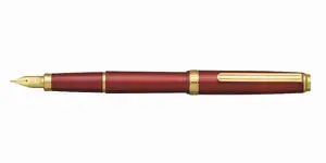 Platinum BISO Flame Red Fountain Pen Fine Nib Red Color with Gift Box