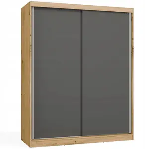 Sliding Wardrobe IGA 160 cm Artisan Oak Anthracite