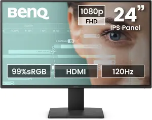 BenQ GW2491P 23.8 collu IPS Full HD 1920x1080 120Hz 1ms spēļu monitors ar acu aizsardzību, VESA stiprinājumu un augstuma regulēšanu