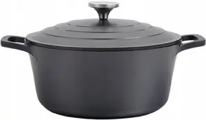 Maestro MR-4528 melns katls ar vāku 28 cm 6.3 l