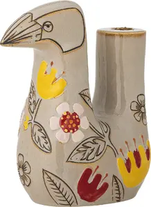 Bloomingville Vivielle Candlestick, Natural, Stoneware