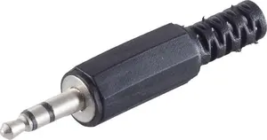 S-Conn 3.5 mm Stereo Jack Plug 3-Pole with Plastic Housing