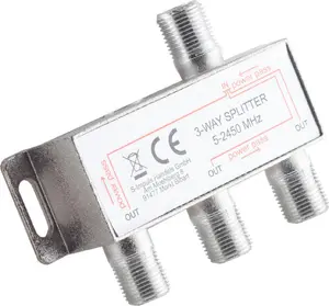 3-fach SAT Verteiler 5-2400 MHz, 4 x F-Kupplung (22221141)