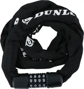 DUNLOP bicycle chain lock with combination code, length 120 cm, black