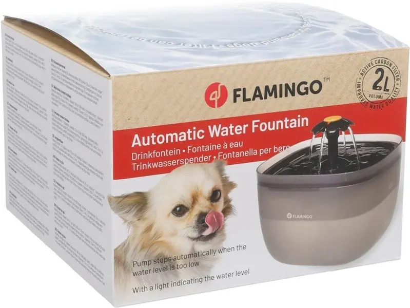 Flamingo Flowie Drinking Fountain - 2 l, Black Photo 2
