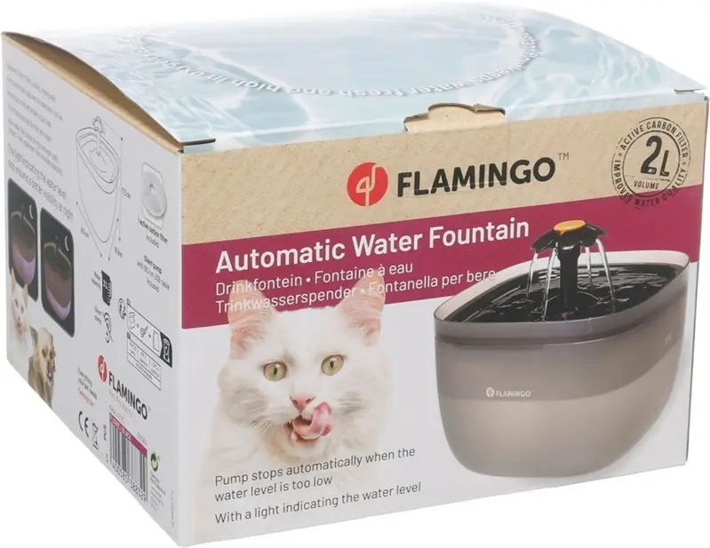 Flamingo Flowie Drinking Fountain - 2 l, Black Photo 3