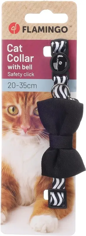 Flamingo Kamil Cat Collar with Bow Tie 20-35cm 10mm Photo 3