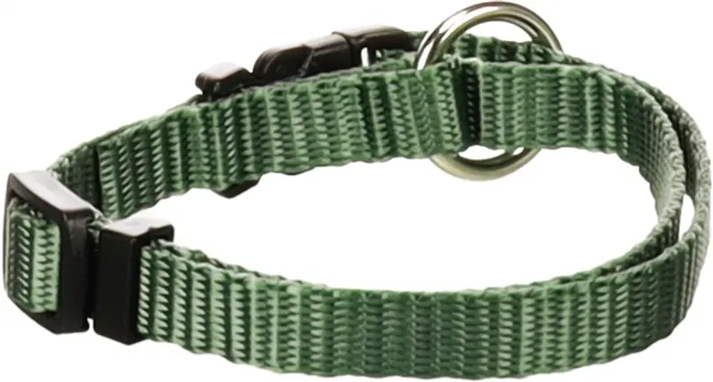 Flamingo Ziggi Khaki Nylon Dog Collar Photo 3
