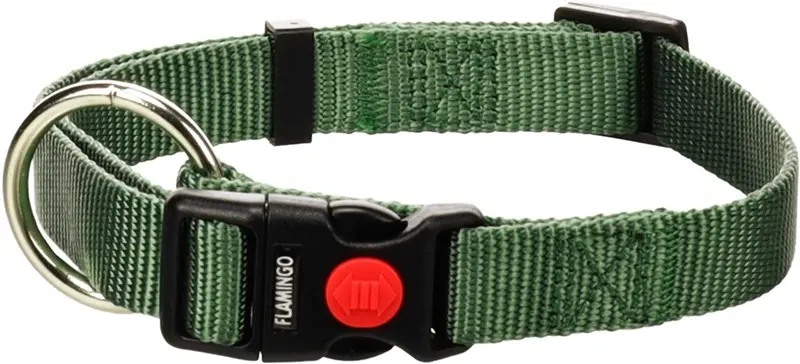 Flamingo Ziggi Dog Collar, Khaki, 40-55CM Photo 2