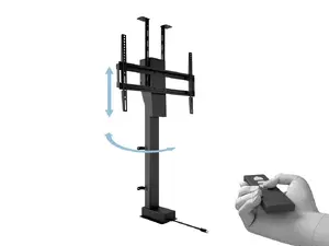 Multibrackets M Motorized TV Lift Turn X-Large for 43 to 85-inch screens with remote control, black finish