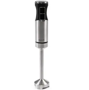 Muhler MB-77S Hand Blender 1000W with 2 Speed Settings Normal and Turbo Stainless Steel Body and 4-Blade Knife