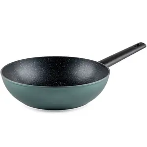Luigi Ferrero Smart FR-2880 WOK Pan 28x8cm Forged Aluminum Marble Non-Stick Coating Induction Compatible