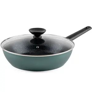 Luigi Ferrero Smart FR-2873 Fry Pan with lid 28cm 3.4L Forged Aluminum Marble Non-Stick Coating Induction Compatible