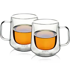 Luigi Ferrero Coffeina FR-8048 Mug Set 2pcs 300ml Borosilicate Glass Double Wall