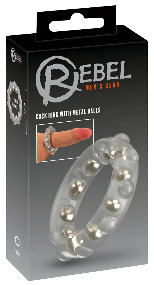 Rebel Erektīvais gredzens ar metāla bumbiņām