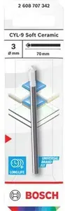 Bosch Tile drill bit CYL-9 SC 3x70 3 mm diameter