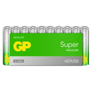 Sārmu baterijas GP Super LR03 AAA 1.5V 20 gabali