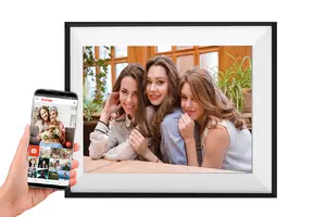 XORO 10.1-inch Digital Photo Frame with WLAN and Touchscreen in Black and White