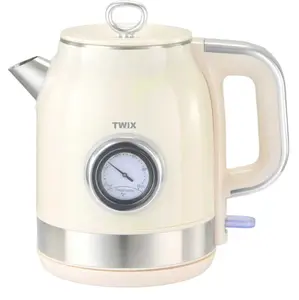 Electric Kettle Twix Retro 1.7 L 1500 W with Dual Sensor Smart Control, Stainless Steel Inner Surface, and 360° Rotating Base