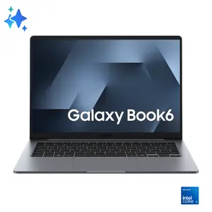 Samsung Galaxy Book6 Laptop with 14-inch WUXGA Display, Intel Core 5 315 Processor, 16 GB LPDDR5x-SDRAM, 512 GB SSD, Wi-Fi 6E, and Windows 11 Home in Grey